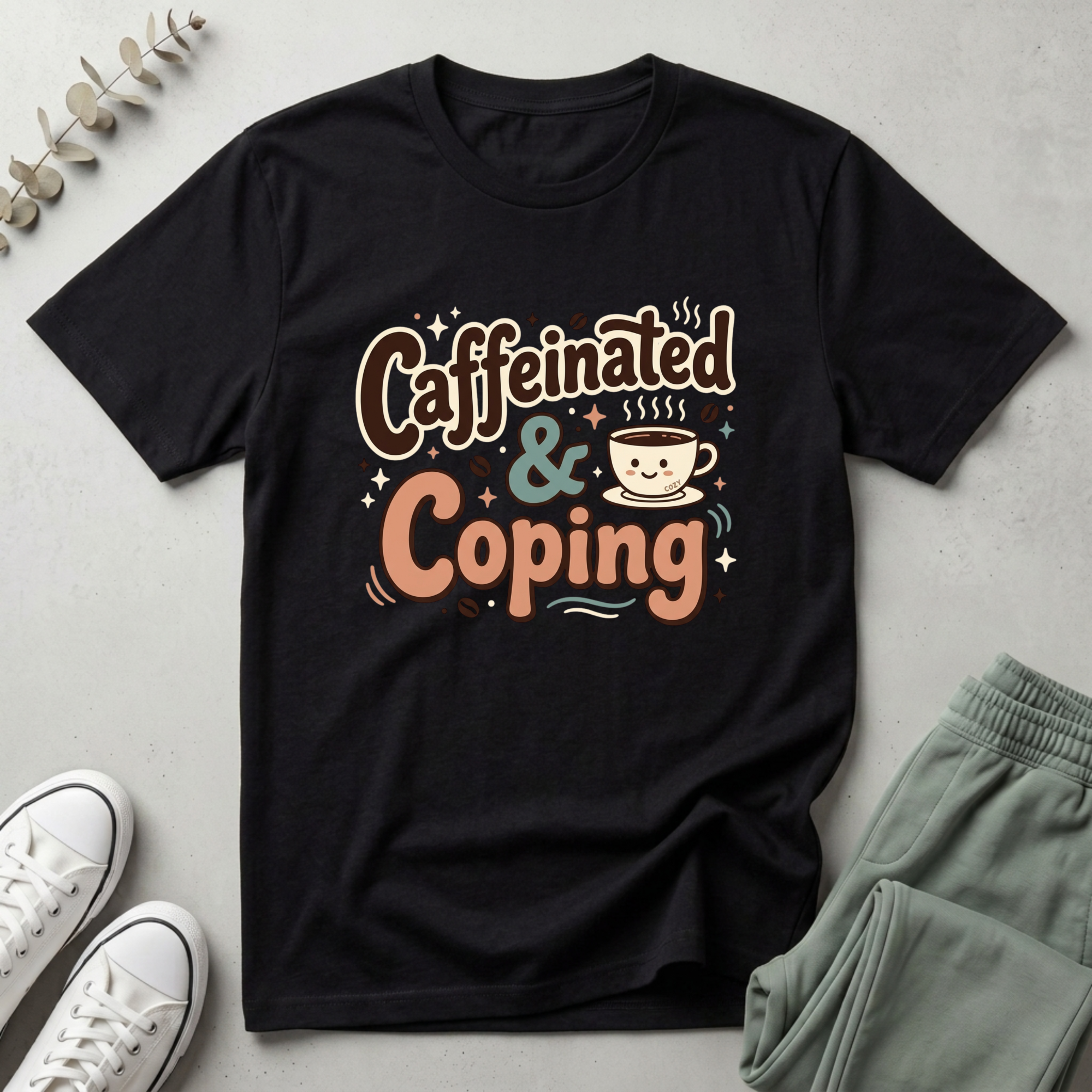 Caffeinated & Coping T-Shirt