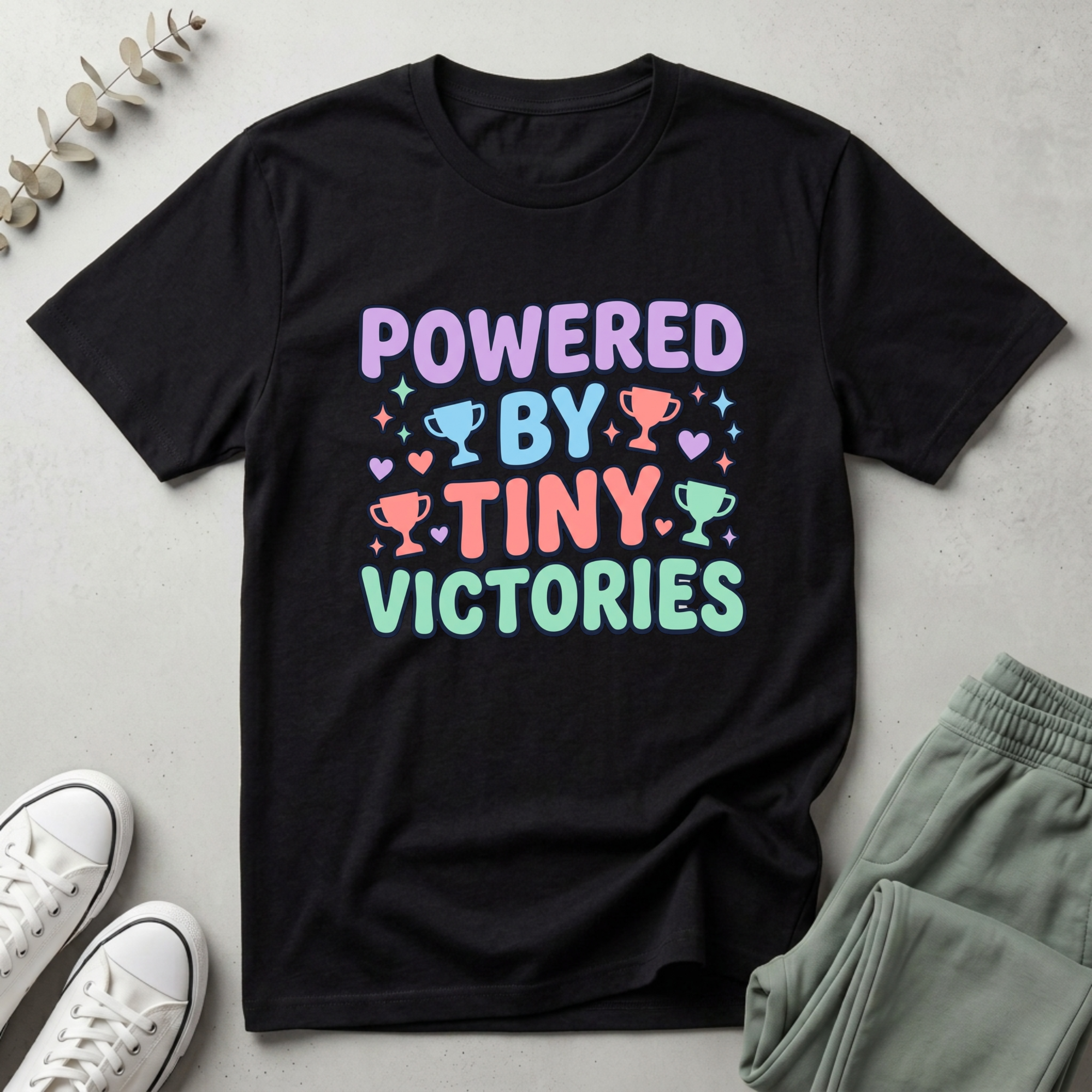 Powered By Tiny Vicroties T-Shirt