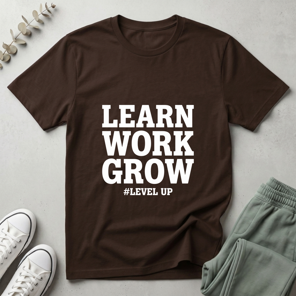 Learn Work Grow Level Up T-Shirt