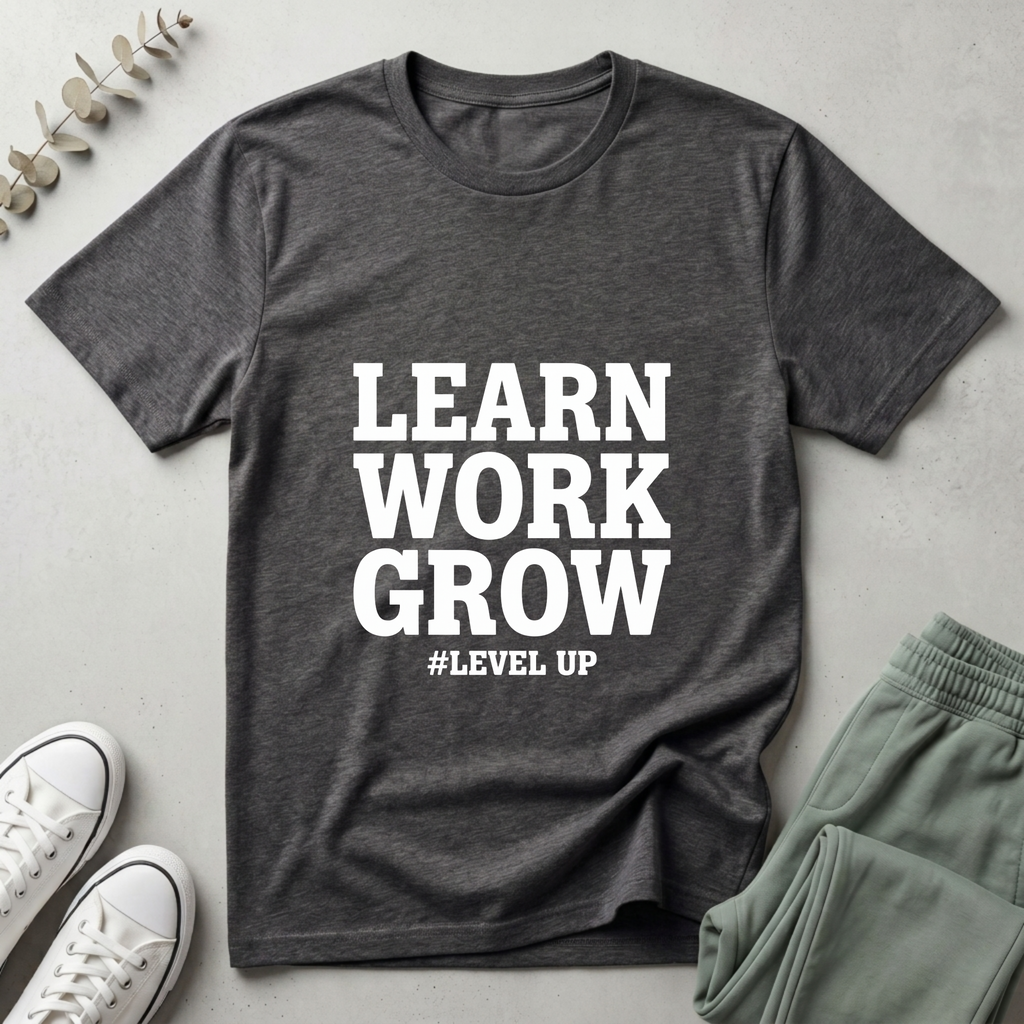 Learn Work Grow Level Up T-Shirt