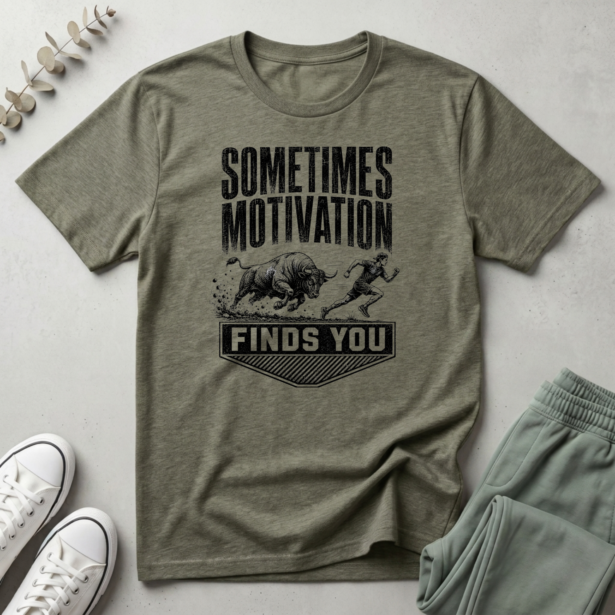 Sometimes Motivation Finds You T-Shirt