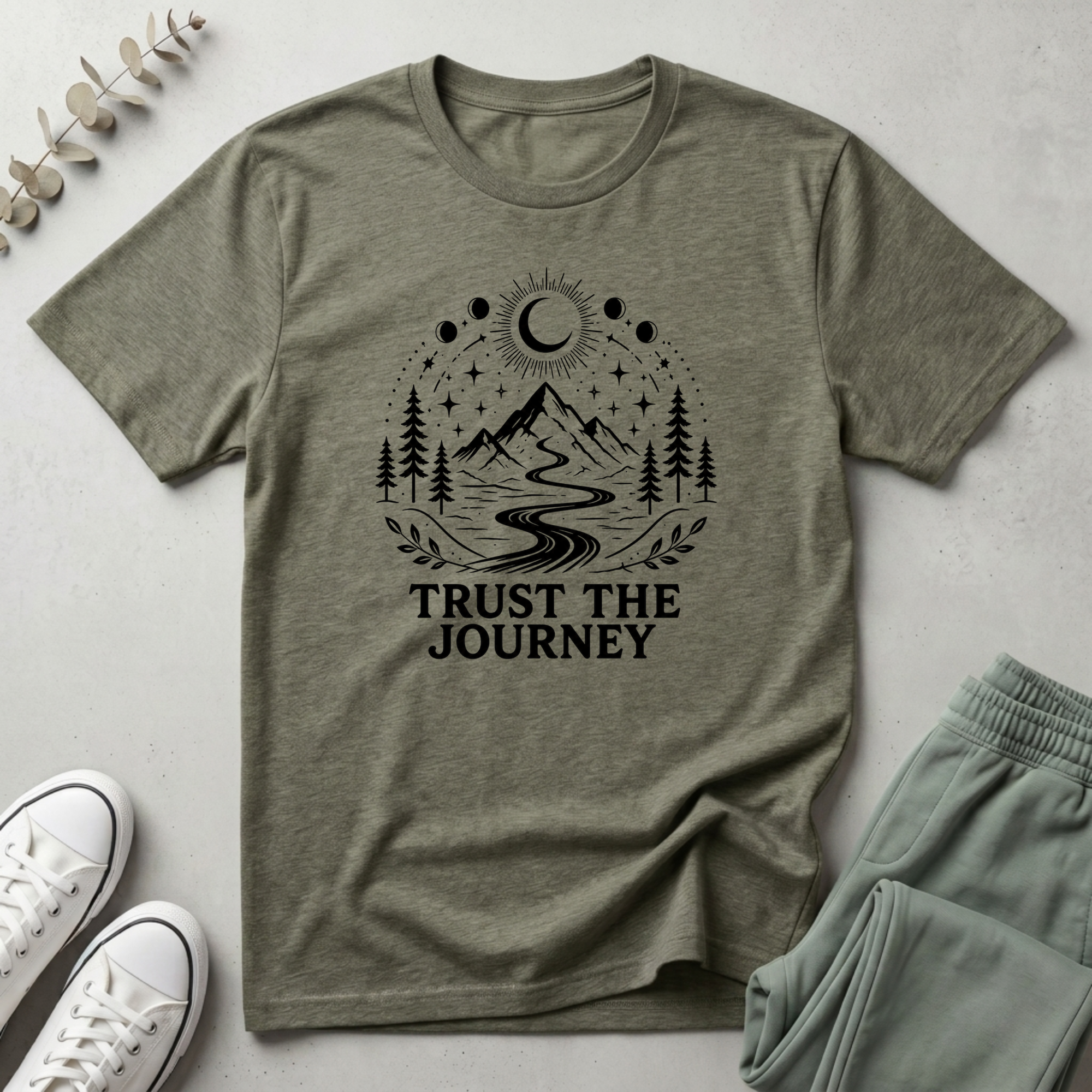 Trust The Journey Black T-Shirt