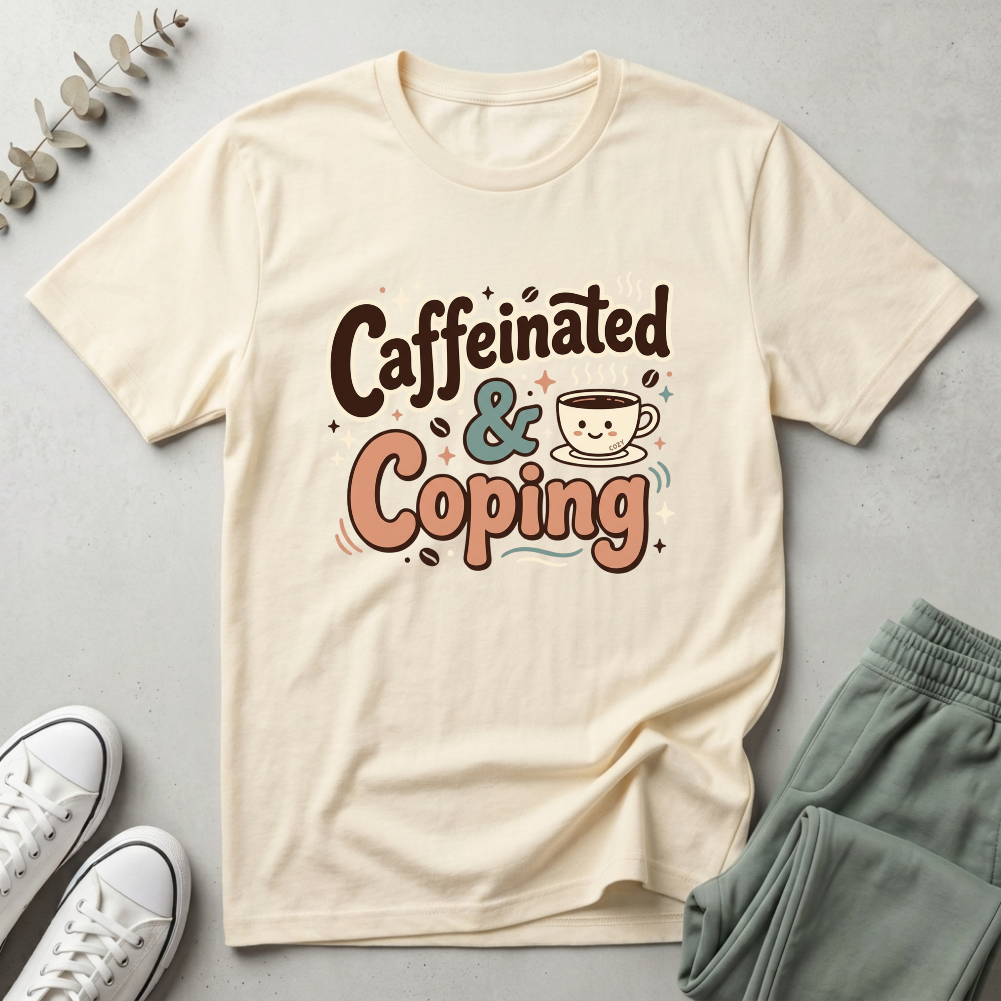 Caffeinated & Coping T-Shirt