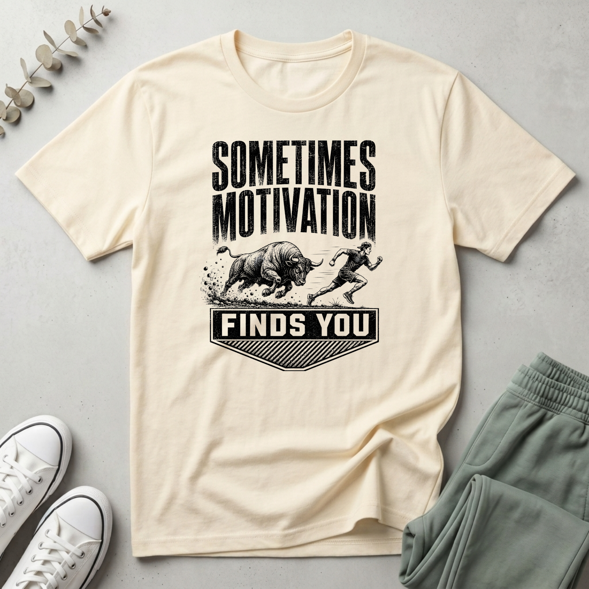 Sometimes Motivation Finds You T-Shirt