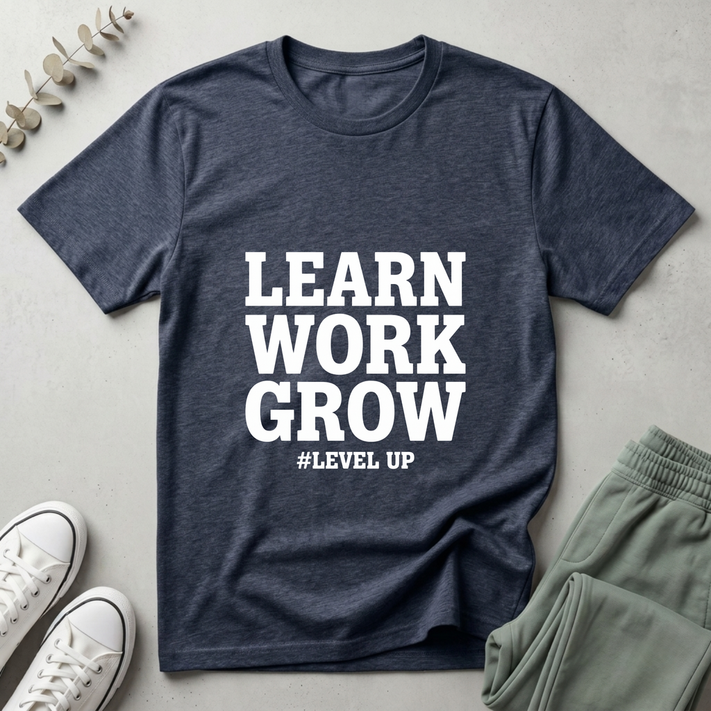 Learn Work Grow Level Up T-Shirt