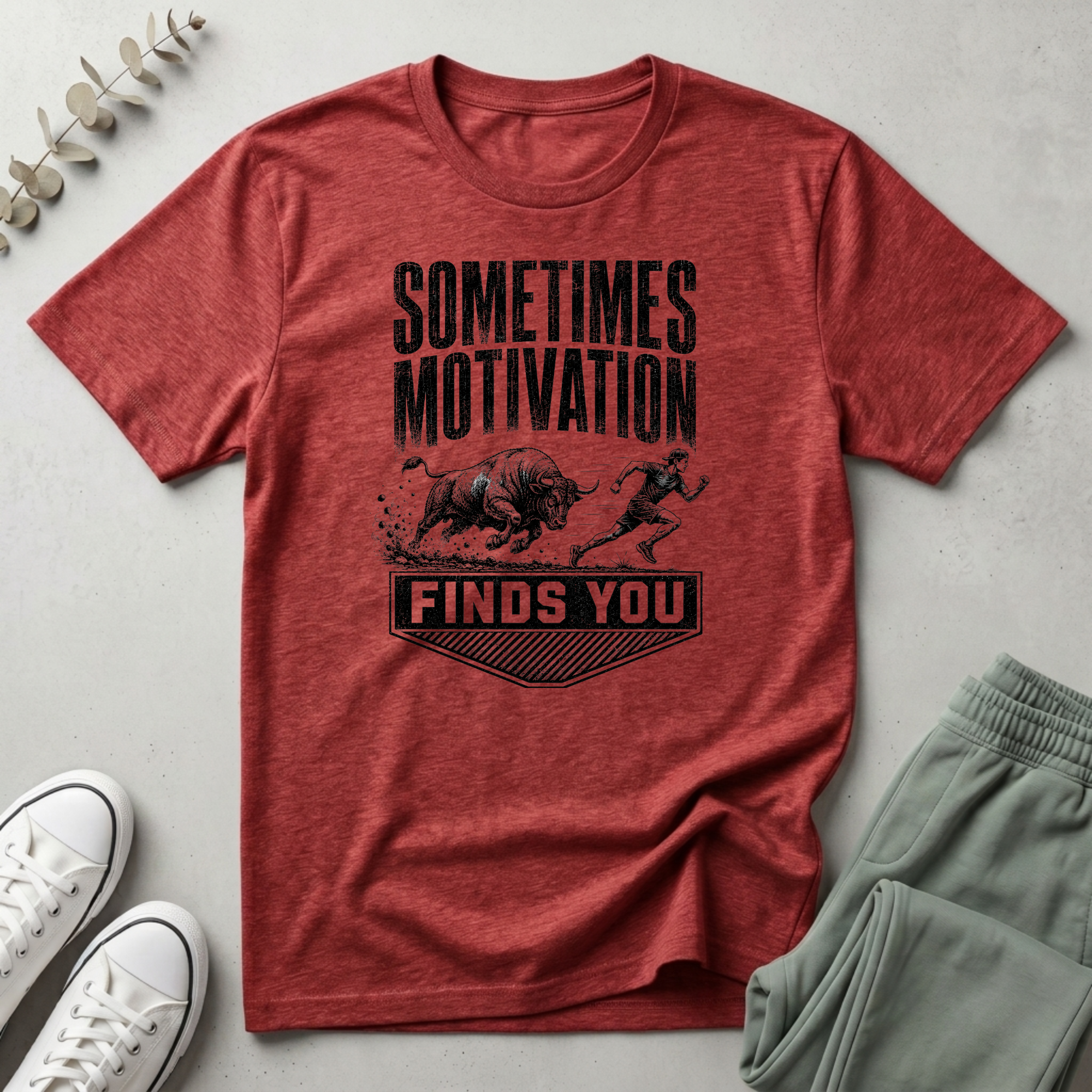Sometimes Motivation Finds You T-Shirt