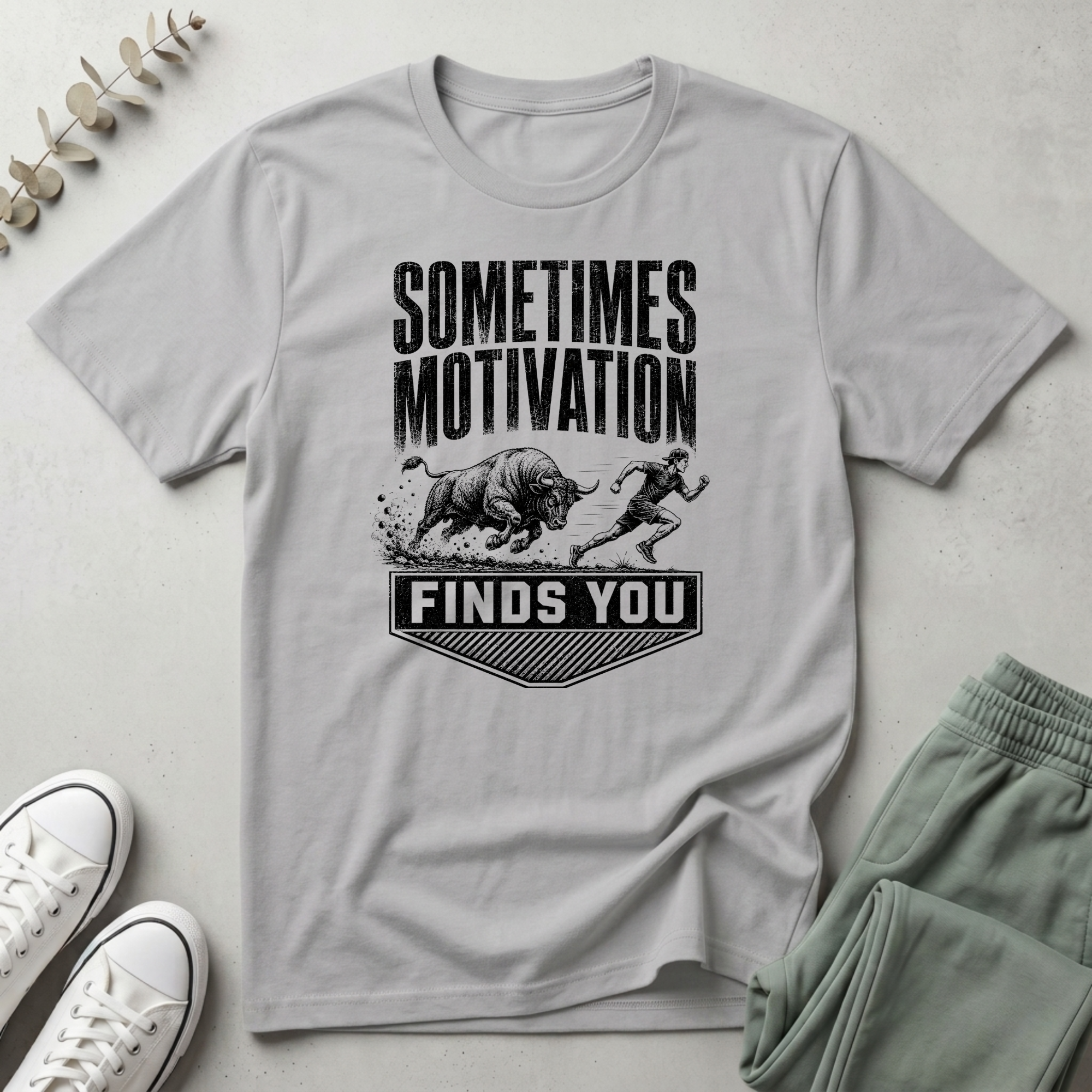 Sometimes Motivation Finds You T-Shirt
