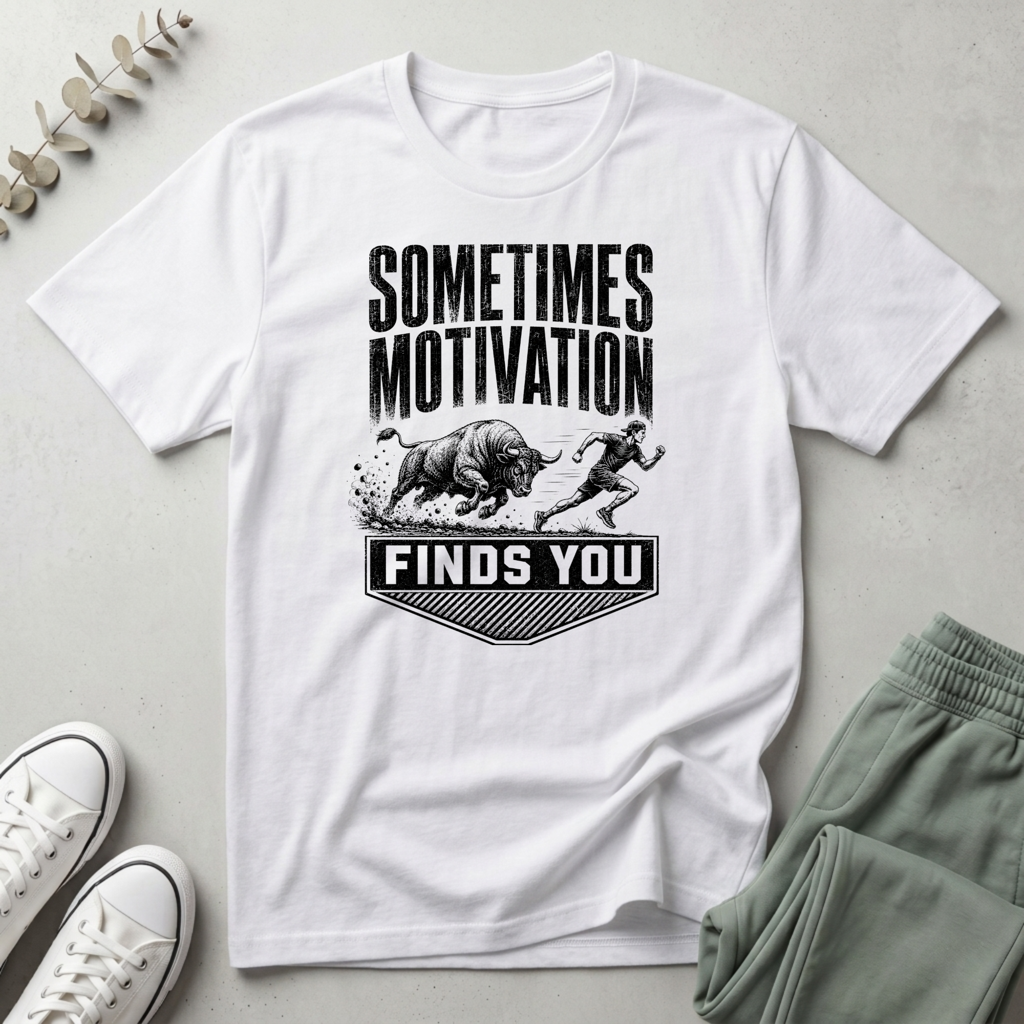 Sometimes Motivation Finds You T-Shirt