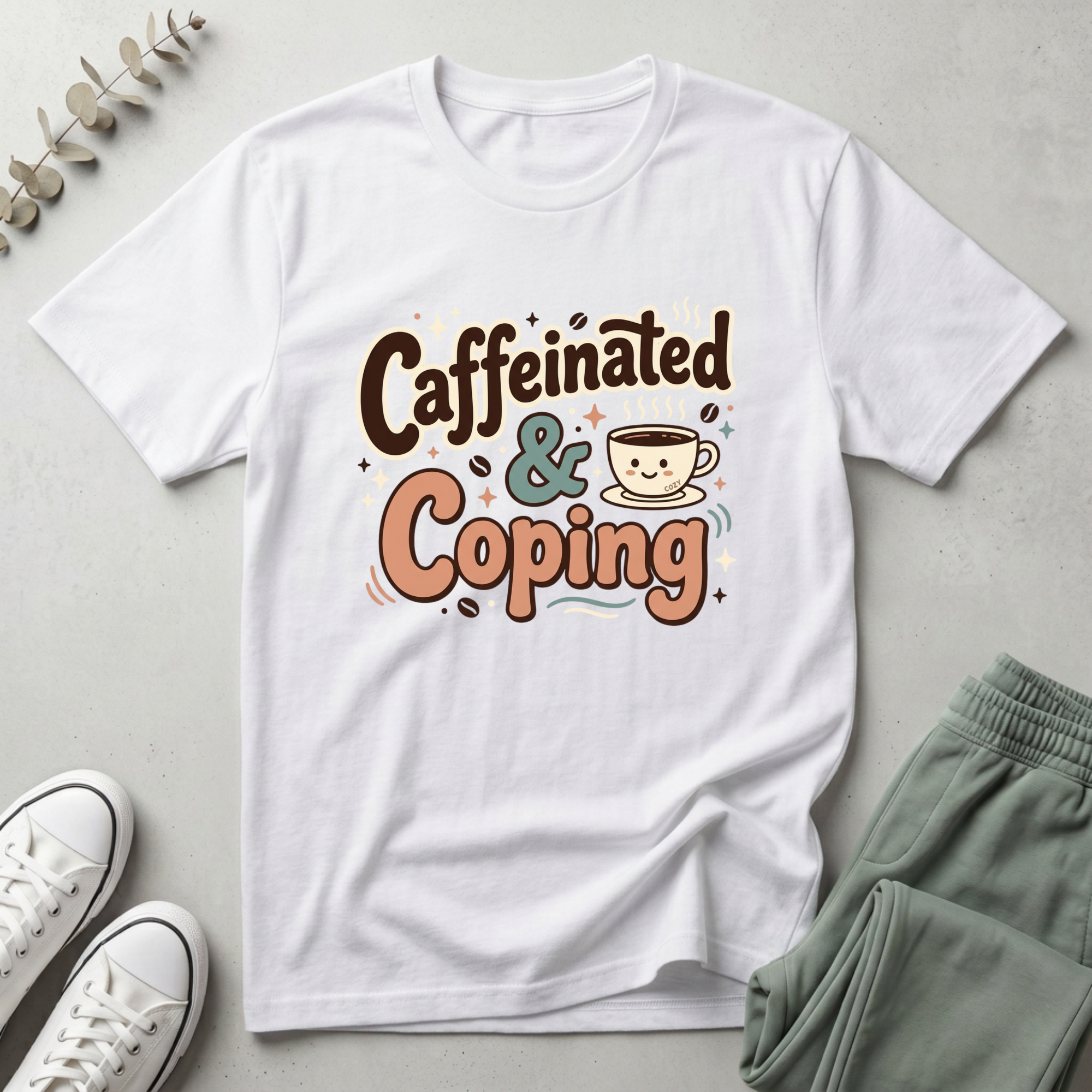 Caffeinated & Coping T-Shirt