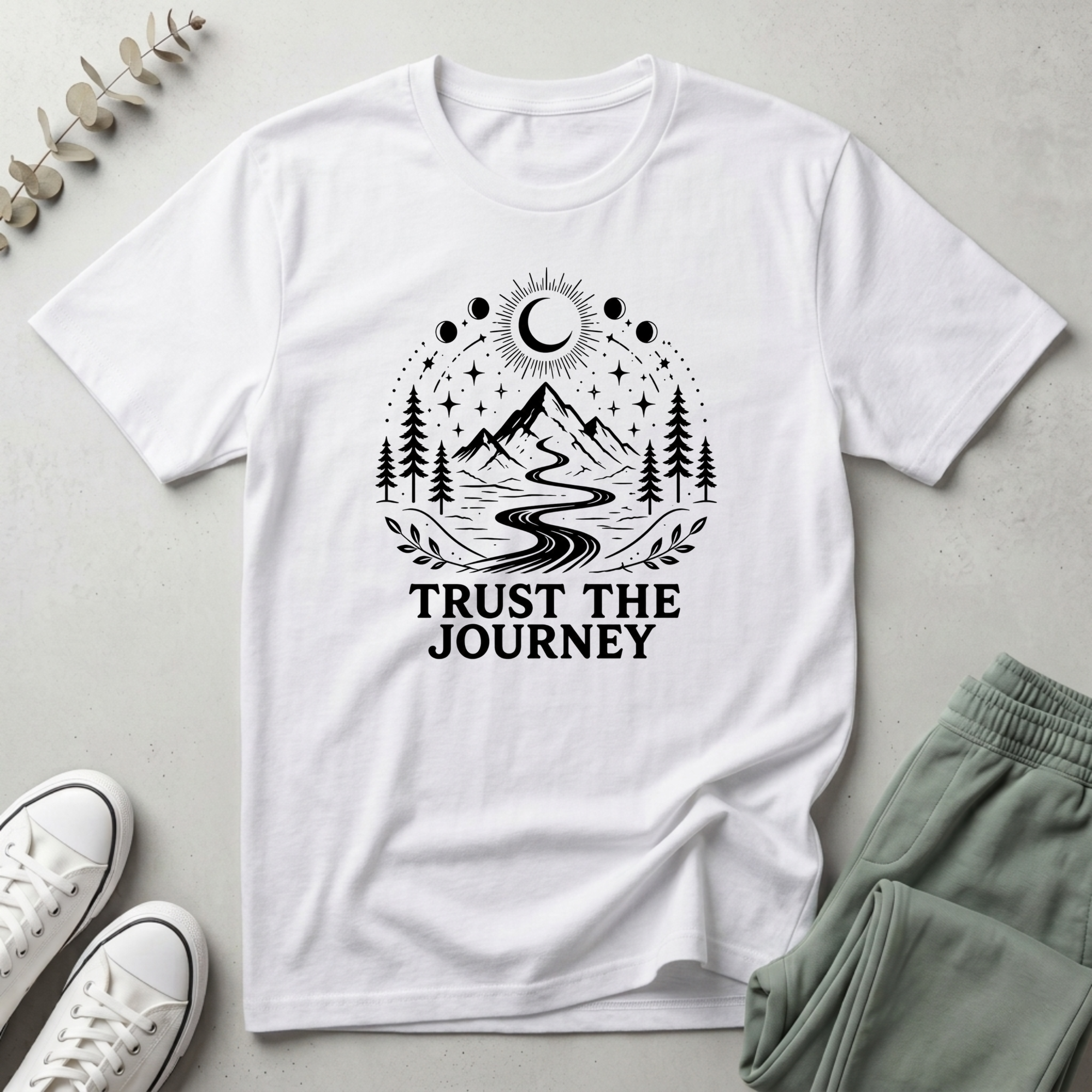 Trust The Journey Black T-Shirt