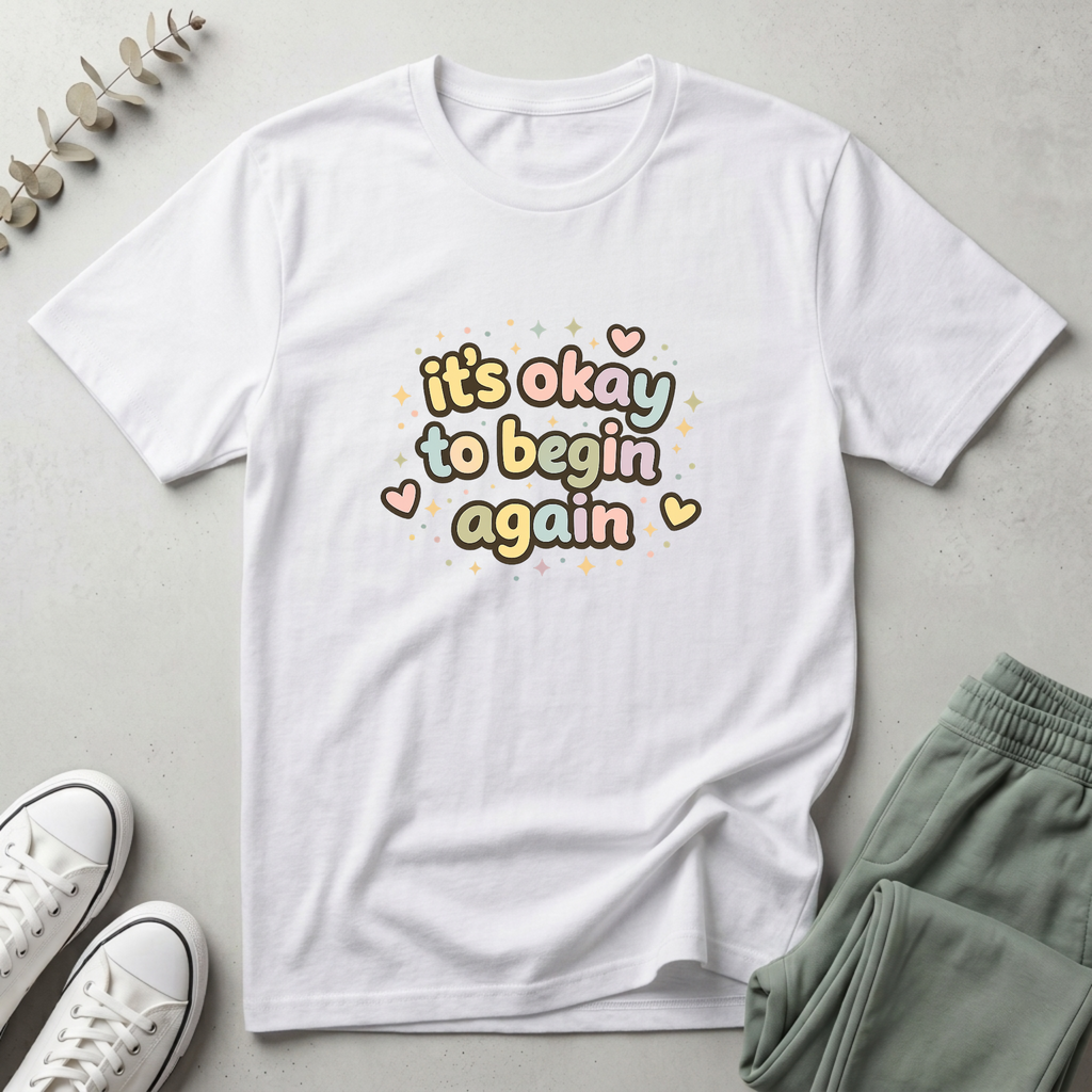 It's Okay To Begin Again T-Shirt