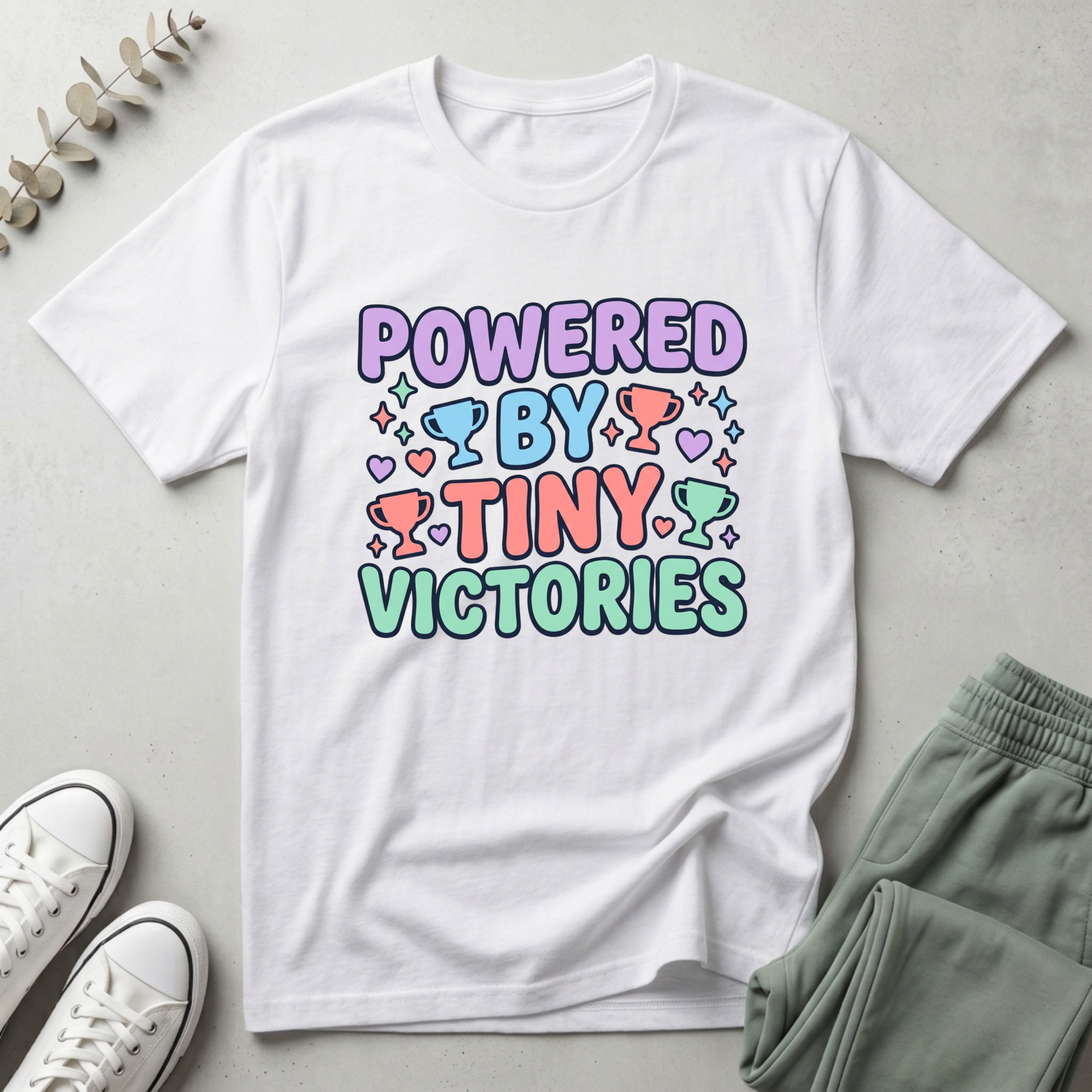 Powered By Tiny Vicroties T-Shirt